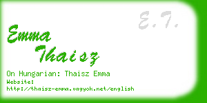 emma thaisz business card
